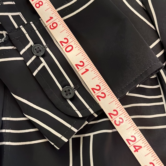 H&M Women’s Size Medium Long Satin Sheath Dress With Belt Black and White - Picture 9 of 14